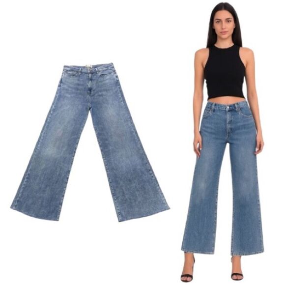 7 For All Mankind Denim - 7 For All Mankind 29x28 Ultra HR Jo Wide Leg Stretch Denim Jeans